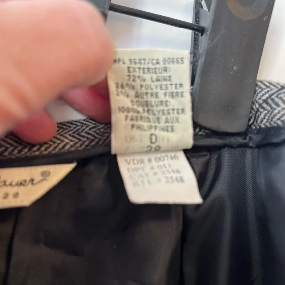 Vintage Eddie Bauer Wool Herringbone Wide Leg Trouser Pants Academia Heritage 8 - Picture 12 of 14